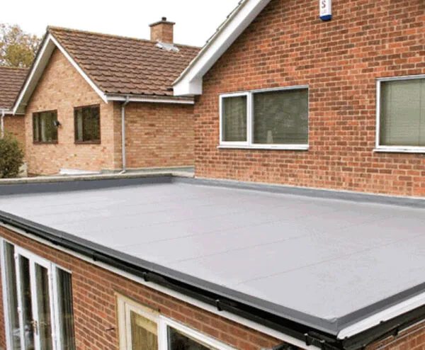 Fibreglass flat roof extension